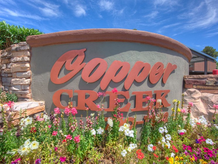 Signage at Copper Creek in Tucson, AZ